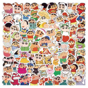Imagem de Adesivos 100 unidades/lote de lápis de cor Shins Chans Waterproof Vinyl Ani
