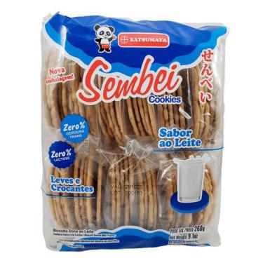 Imagem de Biscoito Sabor ao Leite Zero Lactose Sembei Cookies 260g - Sapporo