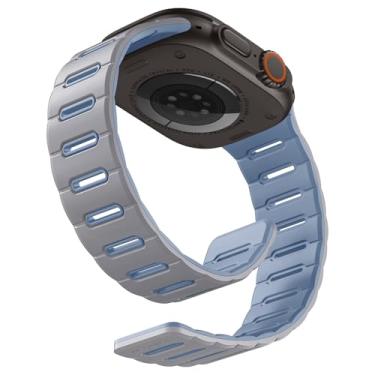 Imagem de Bandletic Pulseira magnética reversível compatível com Apple Watch séries 9, 8, 7, 6, 5, 4, SE 3, 2 e 1 de 40 mm, 41 mm, 42 mm (série 11 10) de 38 mm, resistente à água