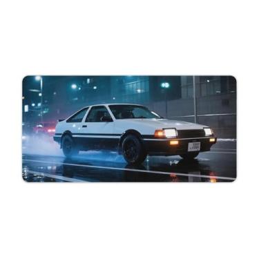 Imagem de HouLaiZhe JDM Tapetes de mouse grandes para jogos Ae86 Rainy Night Speed JDM Tapete de mesa de carro base de borracha antiderrapante acessórios de computador laptop suprimentos bloco de escrita para