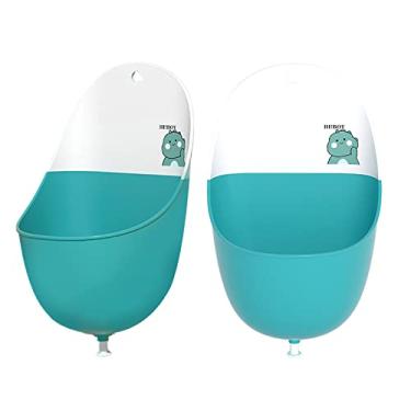 Imagem de Sanpyl Mictório Leve para Bebês, Estilo Desenho Animado, Capacidade Prática, Dobrável, Mictório para Treinamento de Penico para Meninos, Material Pp Tpr (Dinossauro Verde (com ganchos e tampões de água))