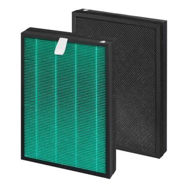 Imagem de 2 filtros de substituição Breshair C3500 compatíveis com purificador de ar WIFI LUFTRUM C3500 e C3500, filtragem 3 em 1 com carvão ativado