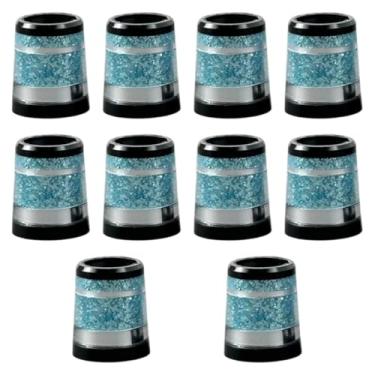 Imagem de Vaveren Conjunto de 10 ponteiras de borracha para tacos de golfe com hastes de madeira de 0,335 polegadas, acessórios para oficina, Azul