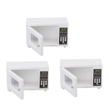 Imagem de KUIDAMOS Casa de Bonecas Em Miniatura, Micro-ondas, Madeira Funcional, Brinquedo Requintado para Casa de Boneca 1:12, Cozinha