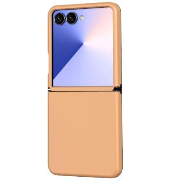 Imagem de Brcshop, Capa para o Samsung Galaxy Z Flip 7 com Proteção de Dobradiça e Toque Soft Touch - Case Anti-Impacto, Design Fino e com Acabamento Premium Cor: Bege