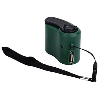 Imagem de Estink Carregador de Telefone à Manivela USB, Carregador de Emergência à Manivela Gerador de Energia Com Luz LED Vermelha para Acampamento Caminhadas Ao Ar Livre Emergência (GREEN)