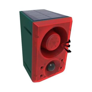 Imagem de Luz De Alarme Solar Com Sensor De Movimento 130dB, LED Estroboscópico 