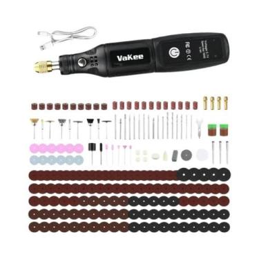 Imagem de Furadeira Elétrica Mini Sem Fio USB Vakee, Ferramenta Rotativa Portáti