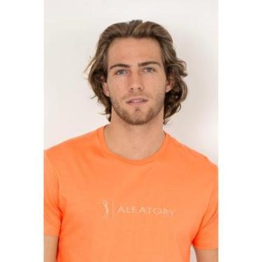 Imagem de Camiseta Aleatory Logo Bordado Laranja-Masculino