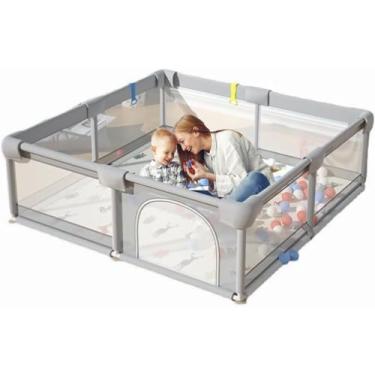 Imagem de Cercado Infantil Grande – Cercado para Bebês Desmontável, Chiqueirinho Playground Infantil Resistente e Seguro para Meninos e Meninas