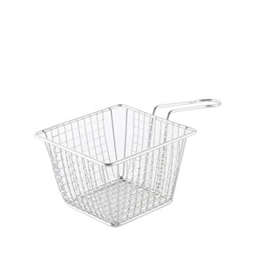 Imagem de Cesta de fritura cesta de fritura de aço inoxidável rede de fritura frita cesta de fritura filtro colher lanche moldura de fritura restaurante cesta de fritura doméstica batatas fritas cestas de