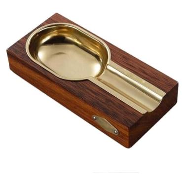 Imagem de Cinzeiro vintage à prova de vento com tampa cinzeiro portátil de cigarros de metal