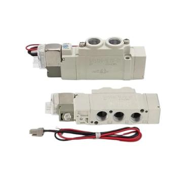 Imagem de EJWFASCV Válvula Solenoide Elétrica SY5520 C6 Válvula Solenoide Pneumática Centro de Pressão de 3 Posições Válvula Solenoide Eletromagnética (SY5520-5GS-C6)