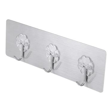Imagem de Handship Ganchos adesivos de parede para pendurar cabideiros de parede ganchos adesivos removíveis gancho de toalha de acrílico para cozinha, banheiro, escritório, decoração de casa, ao ar livre