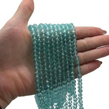 Imagem de Fios de Cristais 6mm para Bijuteria e Artesanato – 10 Fios com ~850 Pedras da Mesma Cor (Verde Piscina)