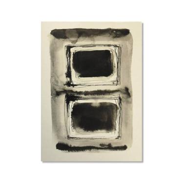 Imagem de Pôster de arte de parede vintage Mark Rothko arte moderna abstrata blocos de cores minimalistas impressão de pintura em tela sala de estar decoração de casa (SKU19,20.3x30.5 cm = (20x30cm), sem