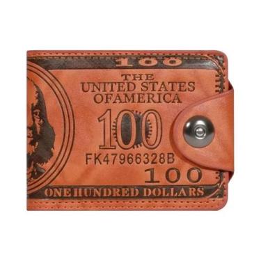 Imagem de Carteira De Couro Masculina Estilosa Com Múltiplos Compartimentos Para