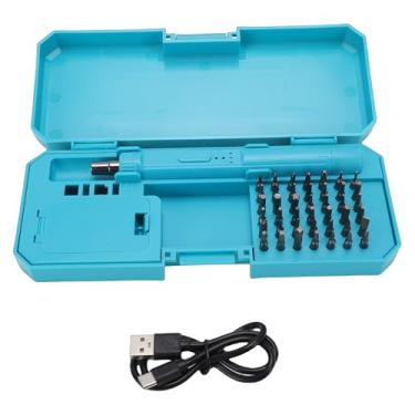 Imagem de Tomvorks Conjunto de Chave de Fenda Multibit 42 Em 1 Com 42 Bits, Catraca, Motor Potente, Reversível, Carregamento Rápido para Reparo Móveis, Projetos Bricolage (Azul)