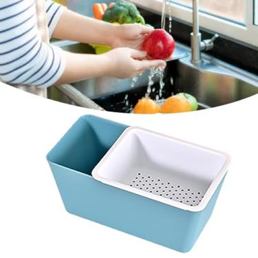 Imagem de Organizador de Lanches Plásticos Duas Camadas Container Multifuncional para Descartar Água Alimentos Frutas Nozes Doces