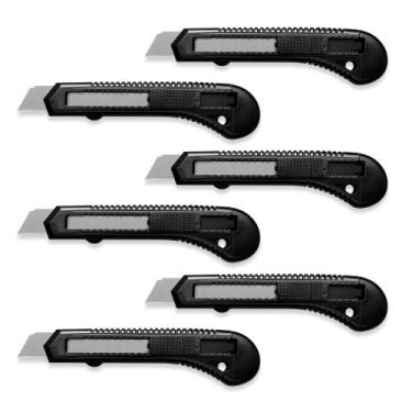 Imagem de Estilete Largo 18mm Seller - Kit com 6 - Artesanato e Escritório