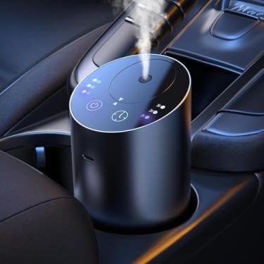 Imagem de Difusor Montado no Carro Sem Água USB Tecnologia de Difusão Ar Frio para Mesa Três Modos Nebulização Função Timer Design à Prova Vazamento Portátil Recarregável Ruído Aromaterapia