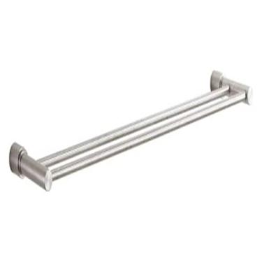 Imagem de 3FLQOOPP Toalheiro de toalheiro, cabide de toalha, toalheiro, prateleiras de toalha de barra dupla, suporte de toalha com acabamento escovado para banheiro ou cozinha - resistente, não é fácil de