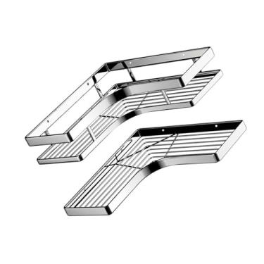 Imagem de XUYUH Prateleiras de banheiro conjunto de prateleiras de chuveiro de fácil instalação sem perfuração, organizador de chuveiro à prova de ferrugem e impermeável, bandeja de canto adesiva