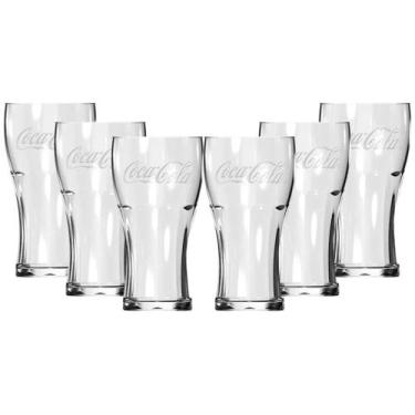 Imagem de Kit 6 Copos Contour Coca Coca 470ml Vidro Cristal Nadir - Nadir Figuei