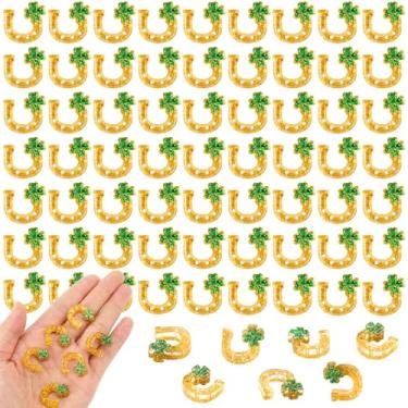 Imagem de DTOFOOT 60 peças de pingentes de ferradura de resina da sorte - enfeites de artesanato flatback para projetos DIY do Dia de São Patrício