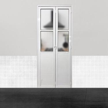 Imagem de Porta Camarão Lambril com Vidro 210 X 70cm Linha 25 Abertura Direita -