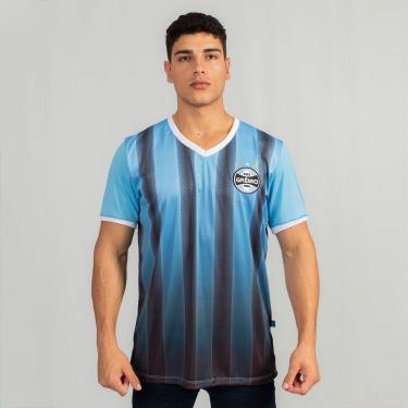 Imagem de Camiseta Gola V Esportiva Grêmio Listrado-Masculino