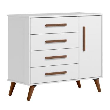 Imagem de Cômoda Infantil Sapateira Q Encanto Retrô Branco - Qmovi