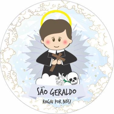 Imagem de Painel de Lona Redondo Santinhos Católicos São Geraldo - Fabrika De Fe