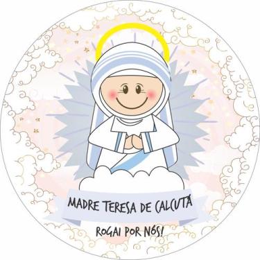 Imagem de Painel de Tecido Sublimado Redondo Santinhos Católicos Santa Madre Ter