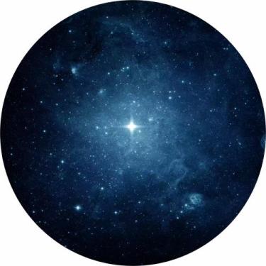 Imagem de Painel de Tecido Sublimado Redondo Espaço Estrela Solitária c/ Elástic