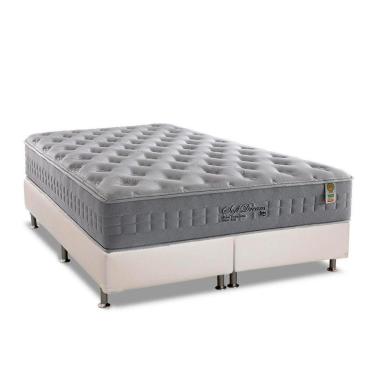 Imagem de Cama Box King: Colchão Molas Ensacadas Anjos Soft Dream + Base Crc Courano White(193x203)