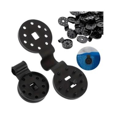 Imagem de Clipes Para Tela De Sombreamento Pretos 100 Peças Plástico PP Durável 