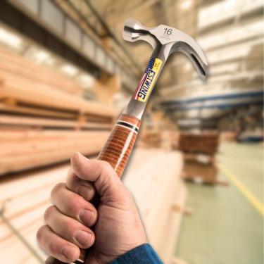 Imagem de Martelo Estwing Unha com Cabo De Couro para Carpinteiro | E16C