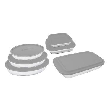 Imagem de Conjunto 6 Assadeiras com Tampa Marinex Cinza