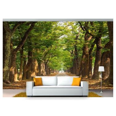 Imagem de Papel De Parede Estrada Caminho Floresta 3D Nes088
