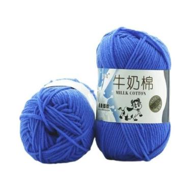 Imagem de 100g 2 Peças De Fio De Algodão Leite Para Crochê E Tricô Para Suéter, 