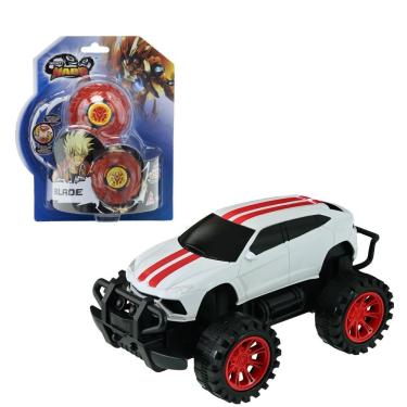 Imagem de Kit Veículo Controle Remoto Garagem S.a. Engage - Branco (3537b) + Pião Infinity Nado Plastic Series - Vermelho (3900v)