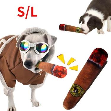 Imagem de Brinquedo Interativo Para Cães: Cigarro De Simulação Com Som De Apito 