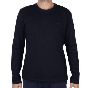 Imagem de Camiseta Masculina Ogochi ML Essencial Slim Preto - 006450-Masculino