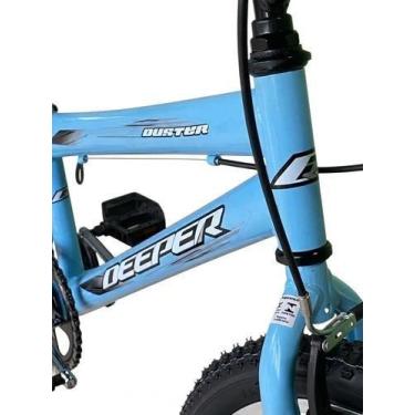 Imagem de Bicicleta Infantil Deeper Mtb-20 Aro 20 Com Rodinha Azul Celeste S