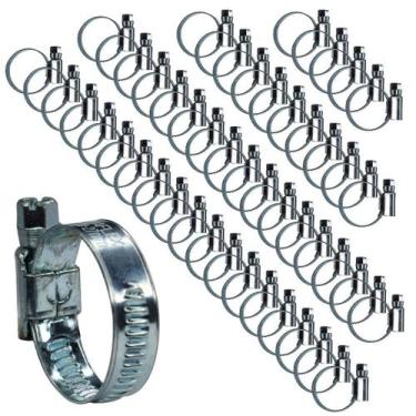 Imagem de KIT 50 Abraçadeira 19X27mm aço zincado mangueira de jardim - Lumaflex