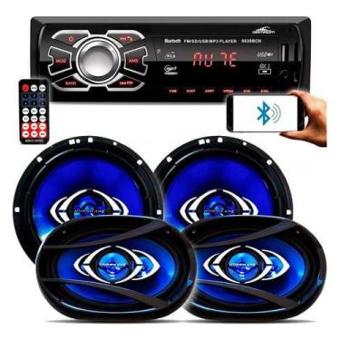 Imagem de Kit Automotivo Radio Usb Bluetooth Falante Hurricane 6 + 6x