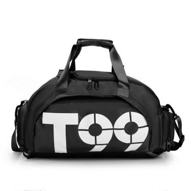 Imagem de Bolsa Mala Esportiva Mochila Costa Transversal Fitness Treino Futebol Academia Impermeável Preto