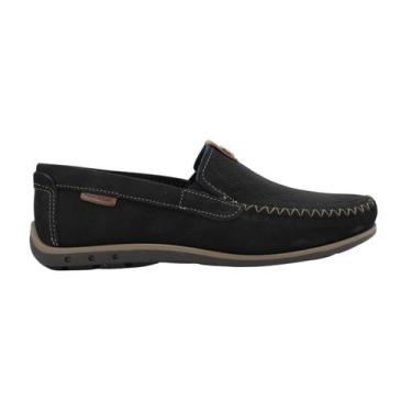 Imagem de Mocassim Pegada Masculino em Couro Marinho, Az, Nobuck marinho, Conhaq
