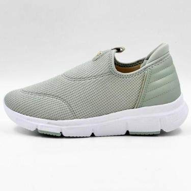 Imagem de Tênis Comfortflex Slip Casual Feminino, 35, Alecrim, Branco